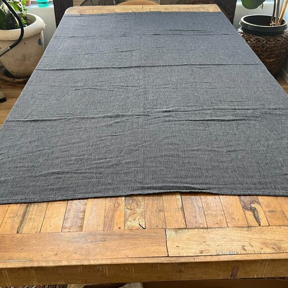 Project 62 Shower Curtain 68 x 64" 100% Cotton Blue and White Striped - Picture 1 of 10